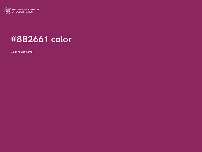 #8B2661 color image
