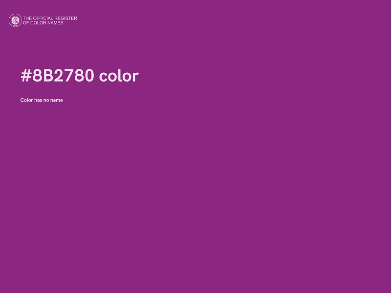 #8B2780 color image