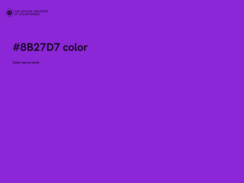 #8B27D7 color image