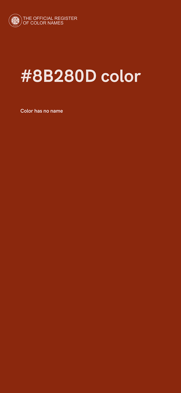 #8B280D color image