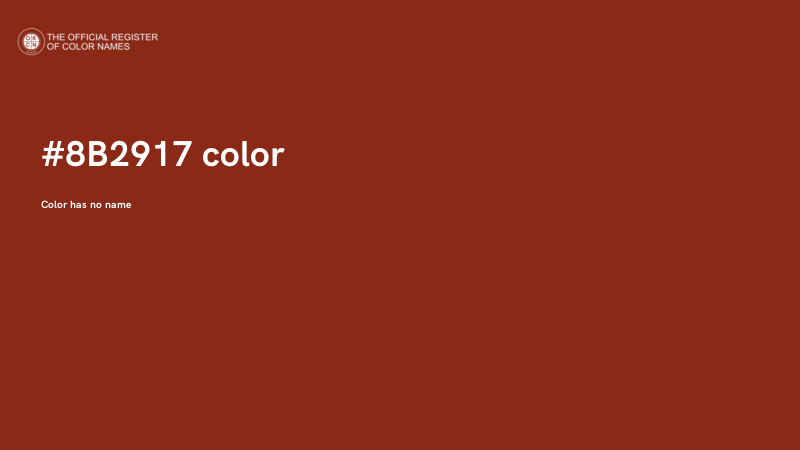 #8B2917 color image
