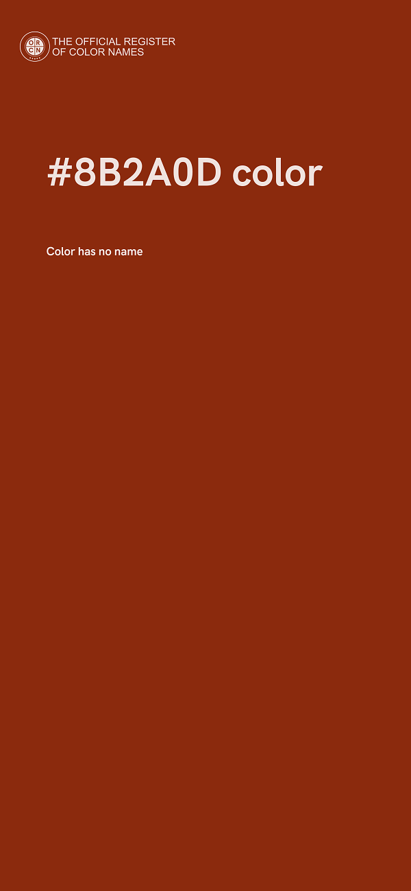 #8B2A0D color image
