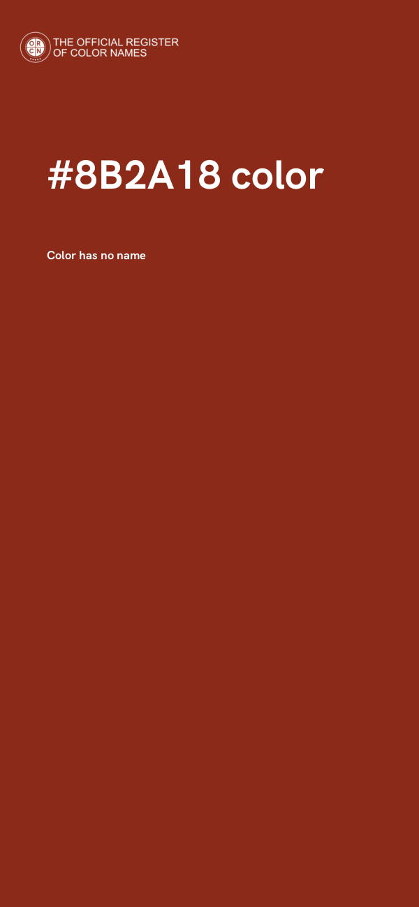 #8B2A18 color image