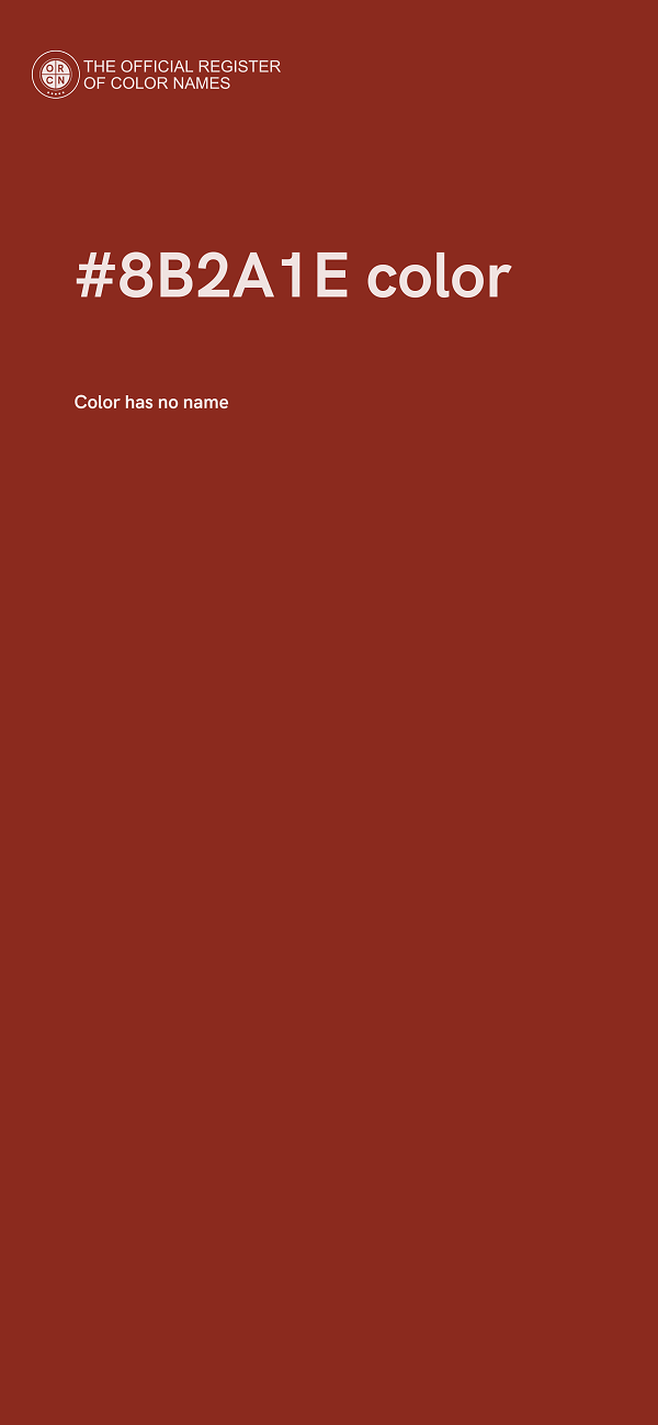 #8B2A1E color image