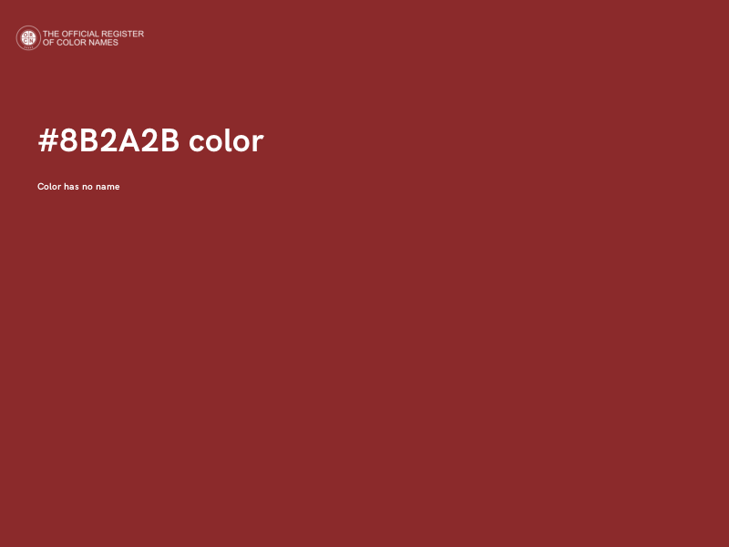 #8B2A2B color image