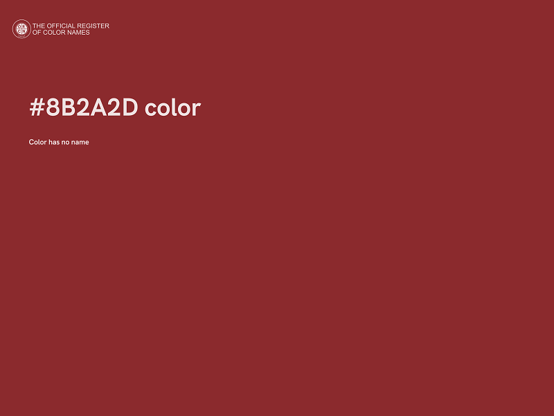 #8B2A2D color image