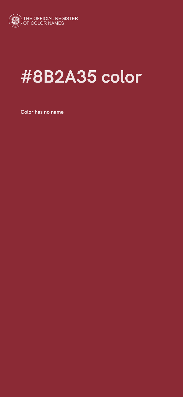 #8B2A35 color image