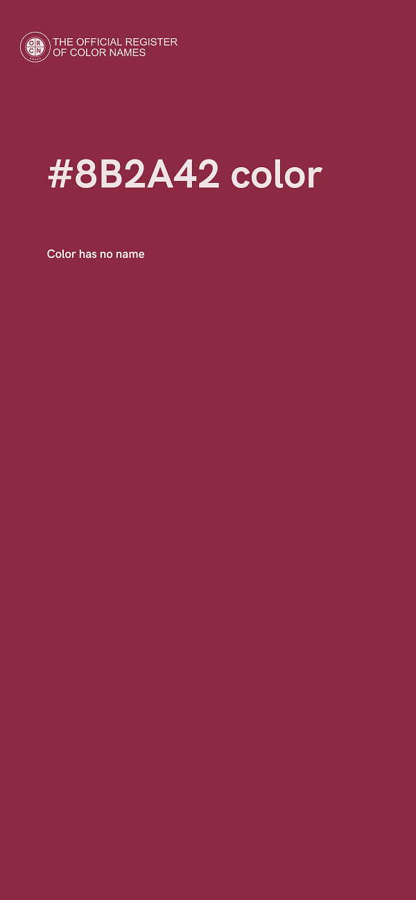 #8B2A42 color image