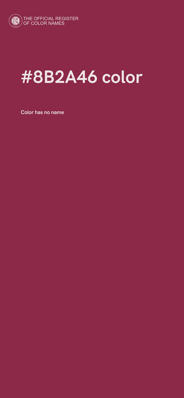 #8B2A46 color image