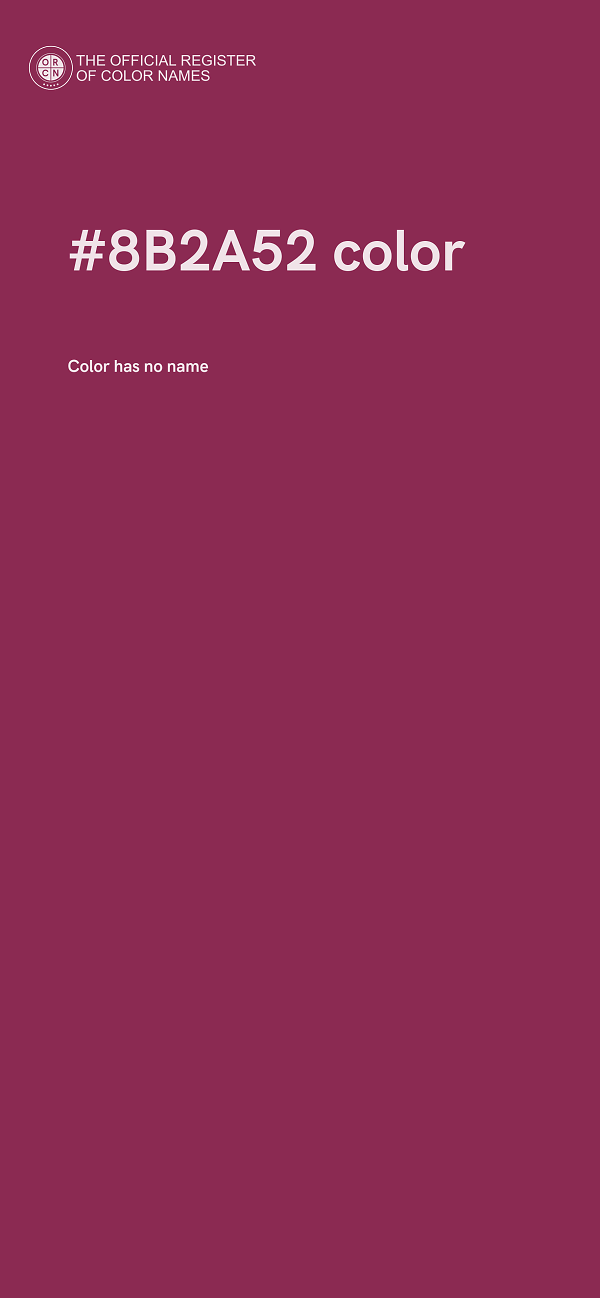 #8B2A52 color image