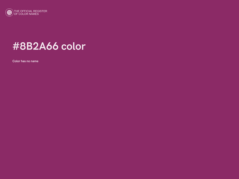 #8B2A66 color image