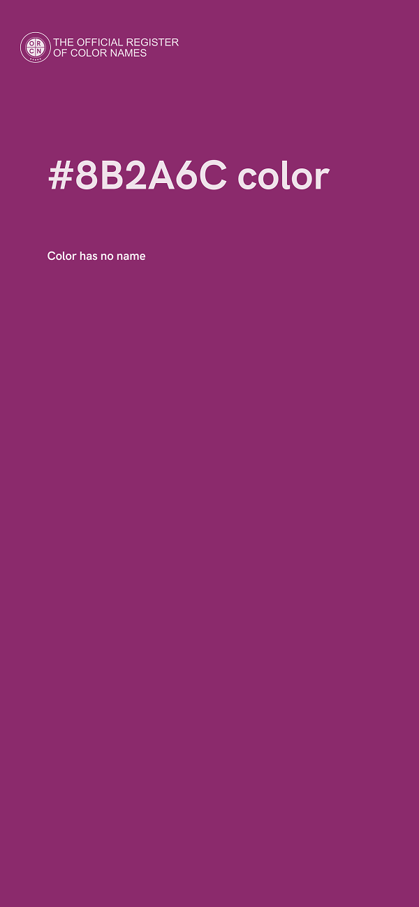 #8B2A6C color image