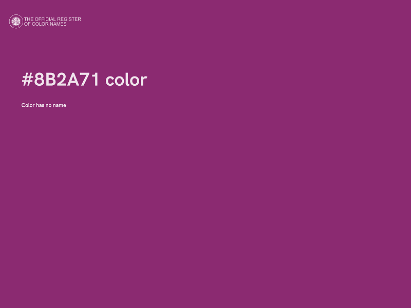 #8B2A71 color image