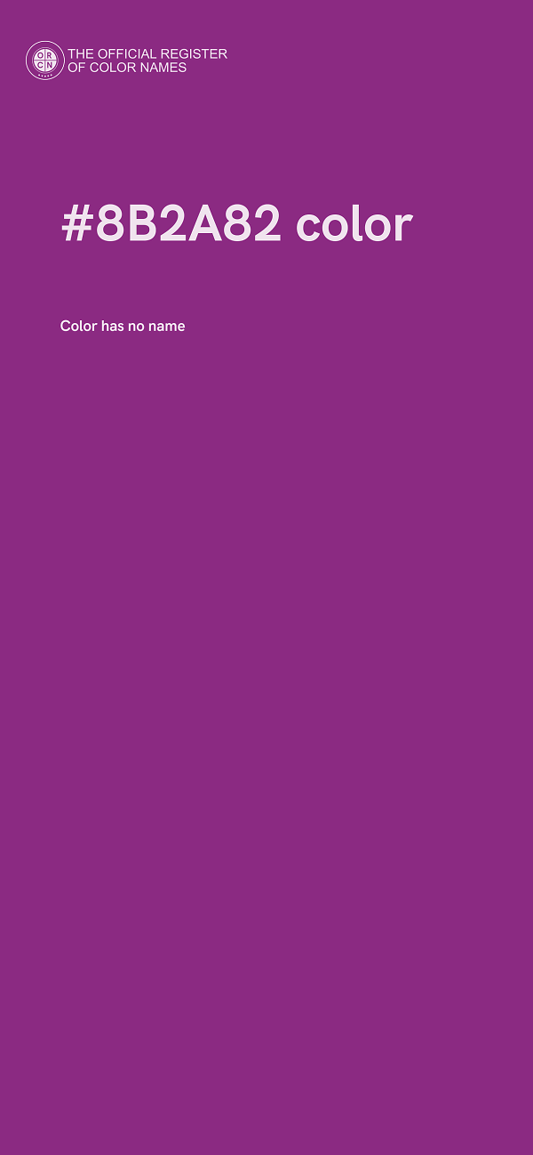 #8B2A82 color image