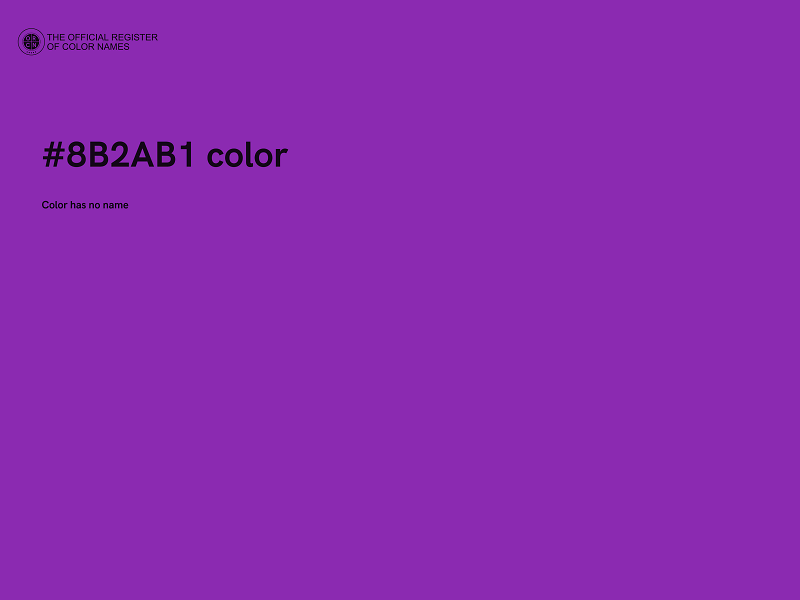 #8B2AB1 color image