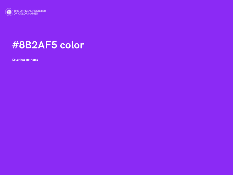 #8B2AF5 color image