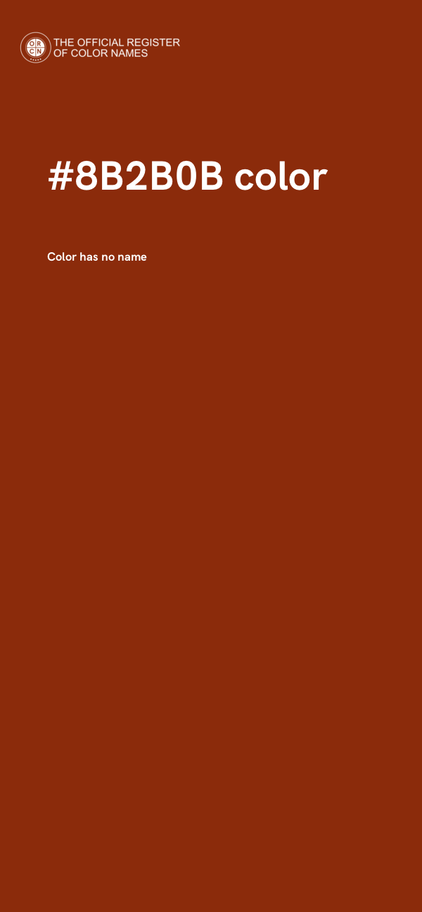 #8B2B0B color image