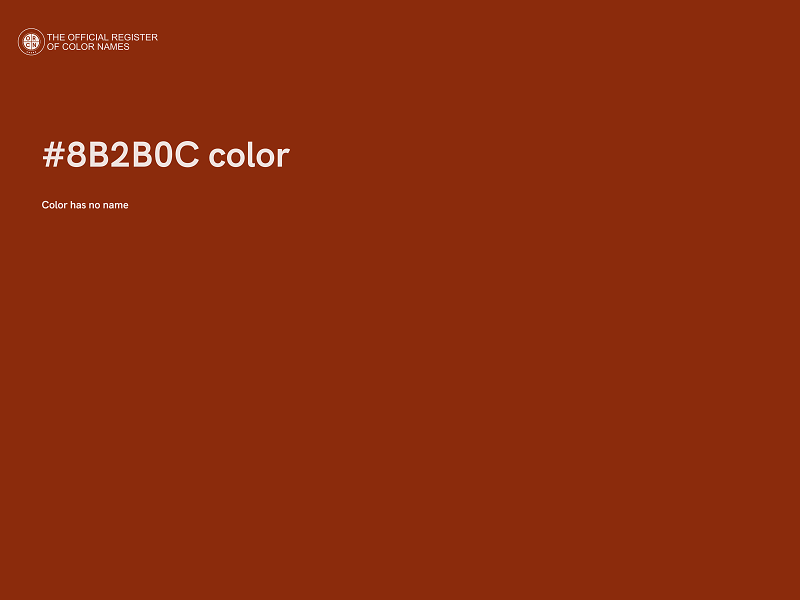 #8B2B0C color image