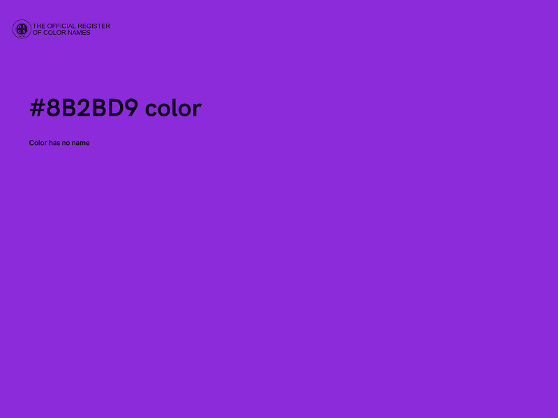 #8B2BD9 color image