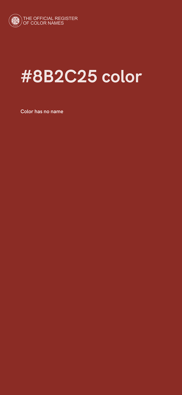 #8B2C25 color image