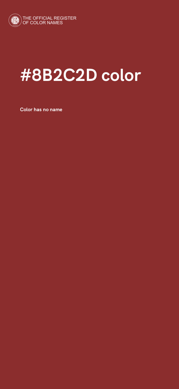 #8B2C2D color image