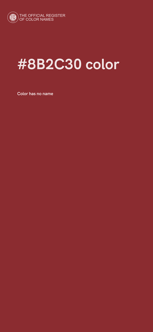 #8B2C30 color image