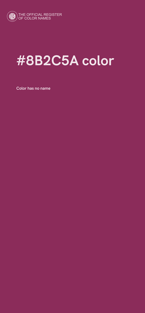 #8B2C5A color image