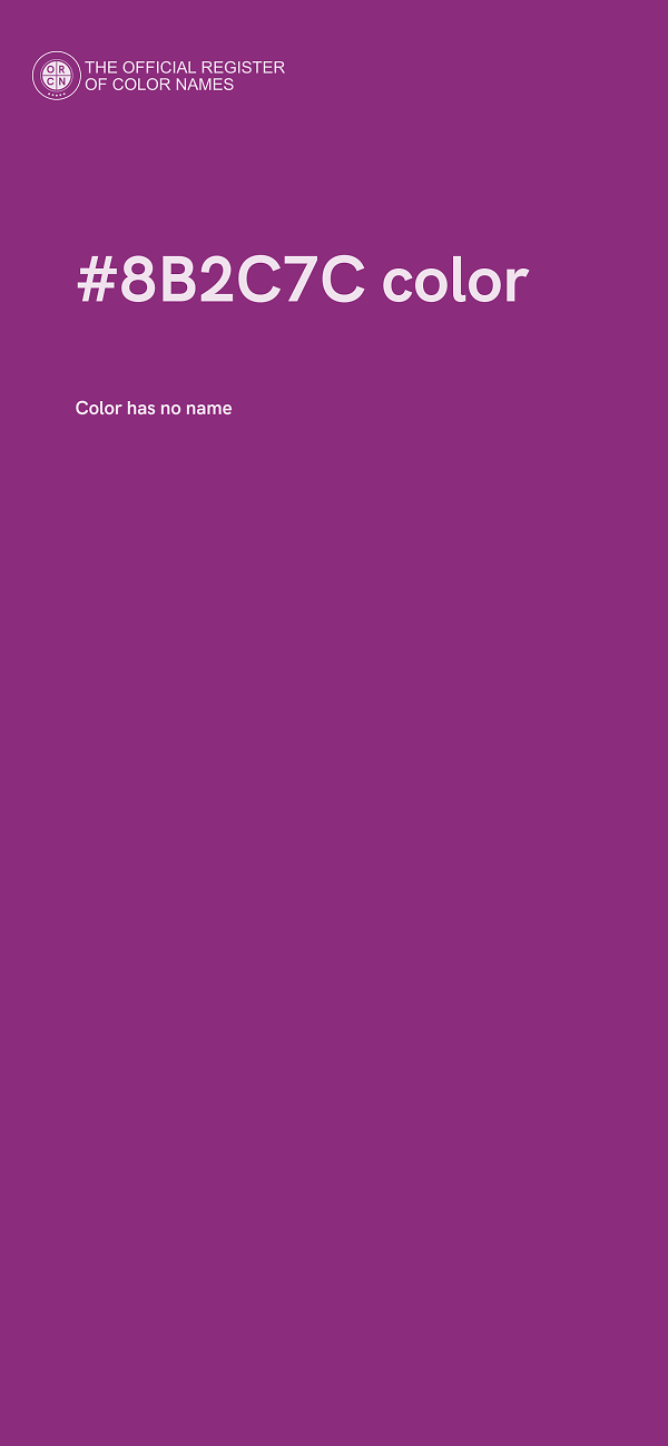 #8B2C7C color image
