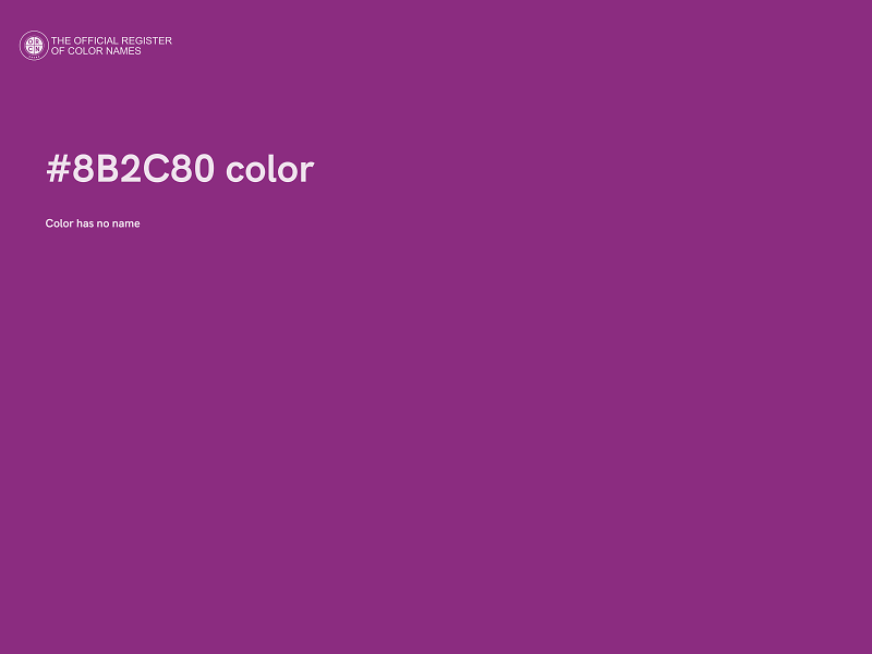#8B2C80 color image