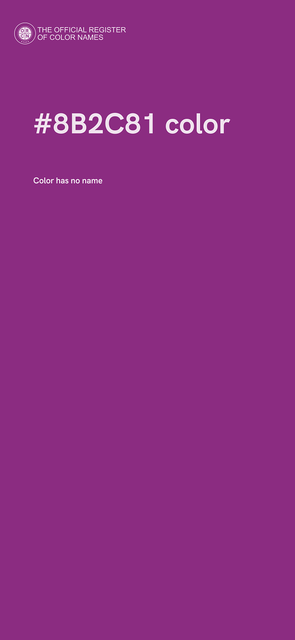#8B2C81 color image