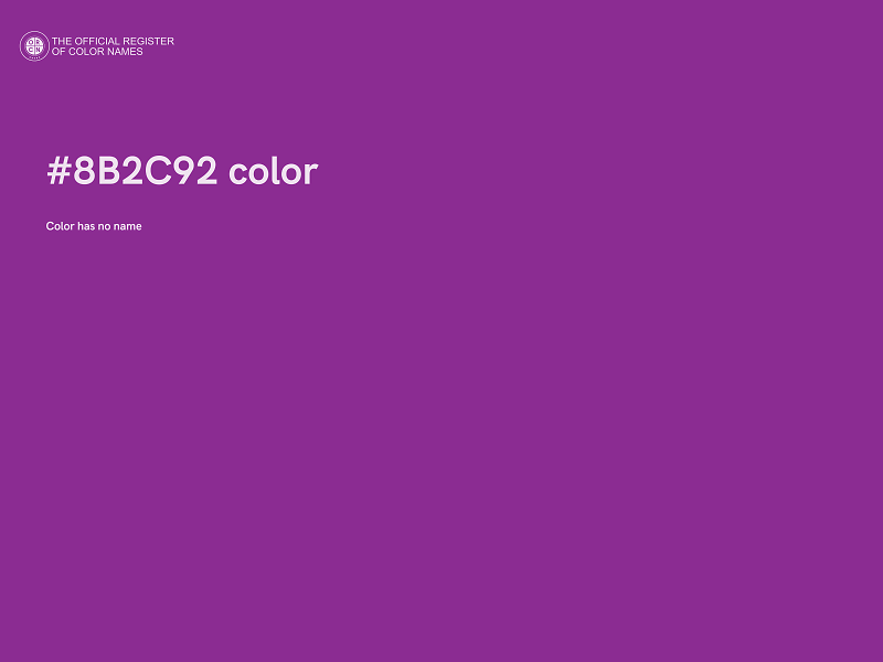 #8B2C92 color image