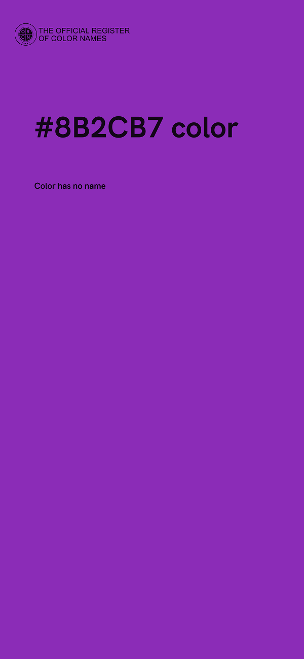 #8B2CB7 color image