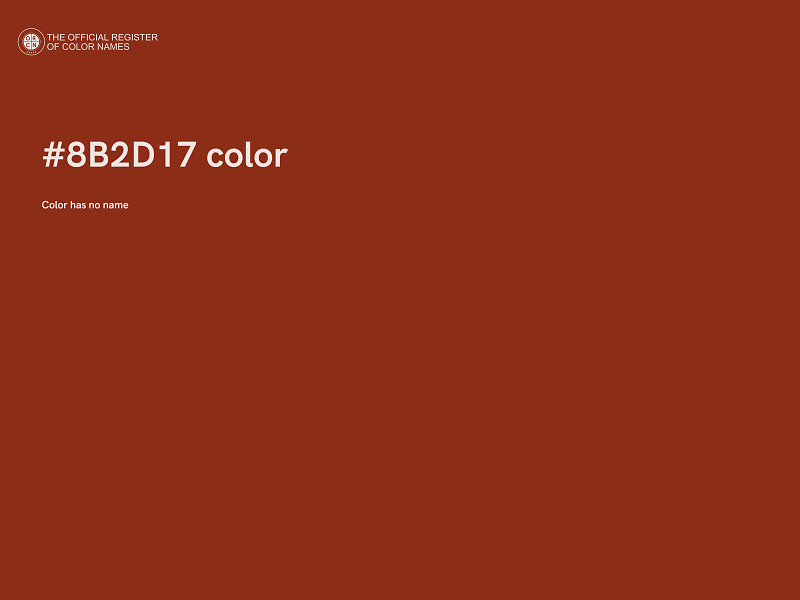 #8B2D17 color image