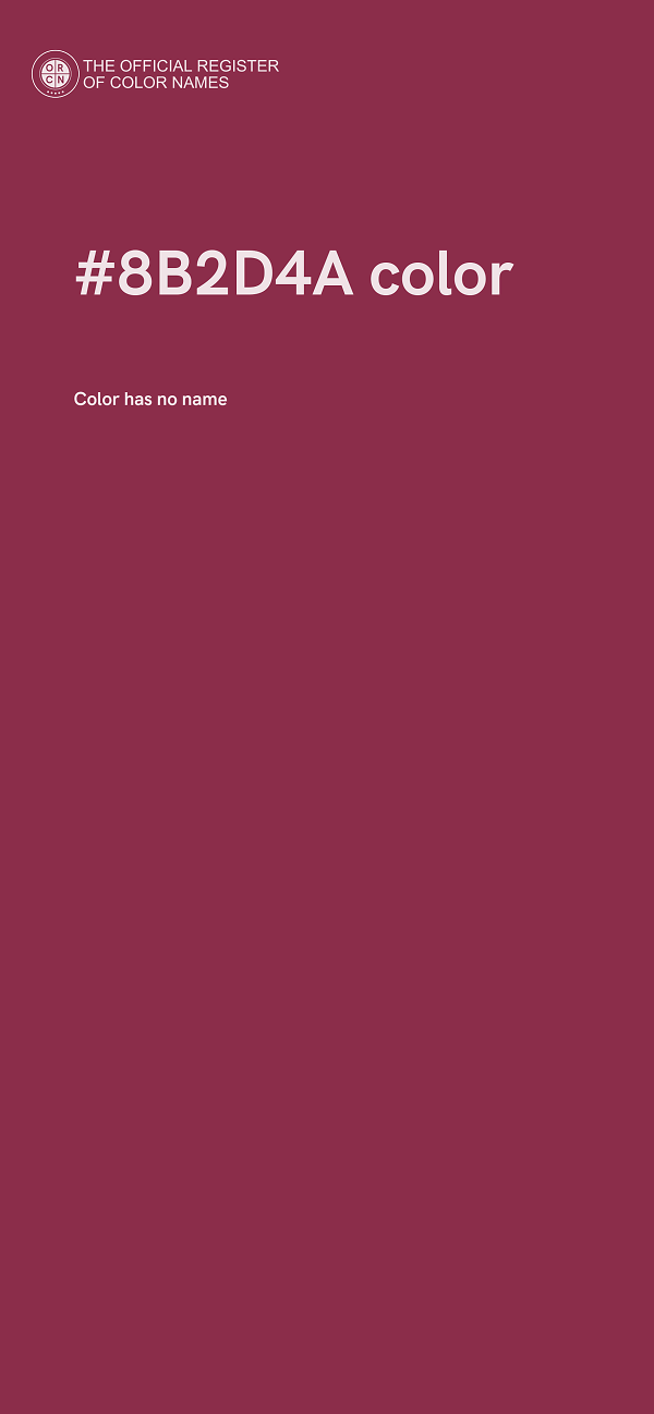 #8B2D4A color image
