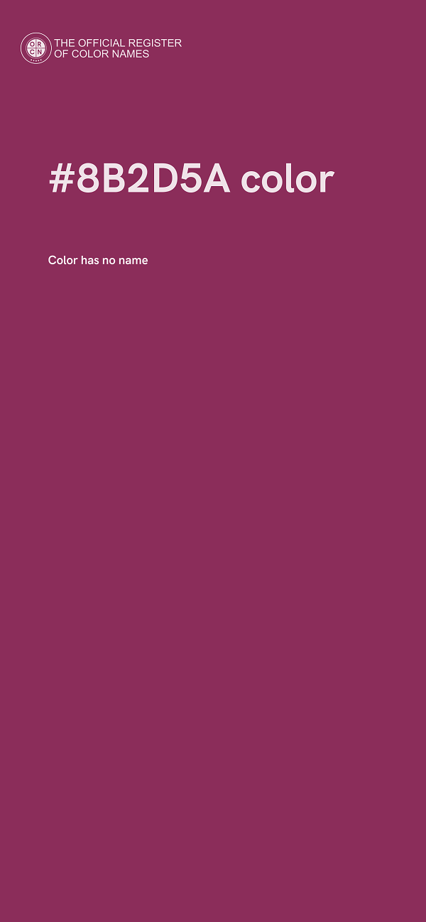 #8B2D5A color image