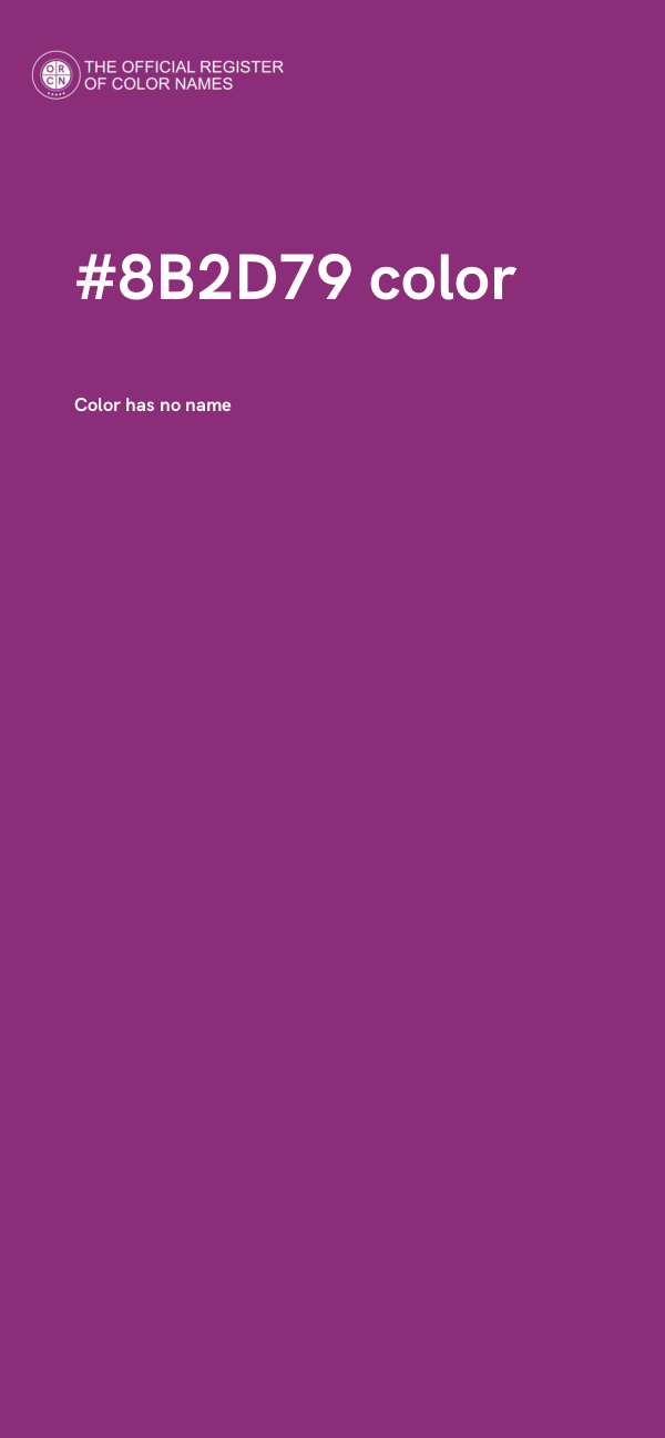#8B2D79 color image