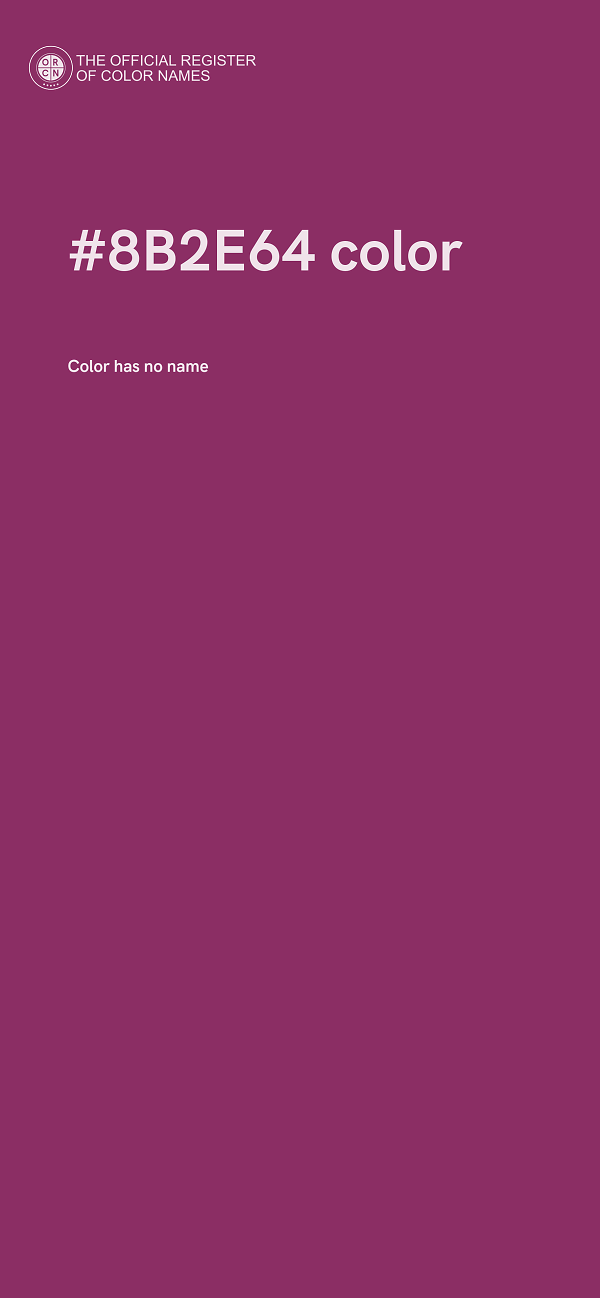 #8B2E64 color image