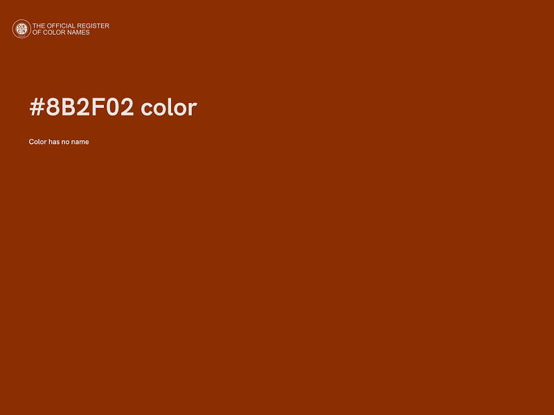 #8B2F02 color image