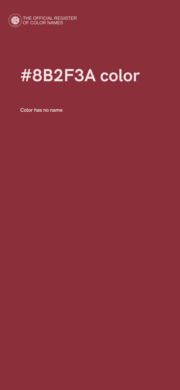 #8B2F3A color image