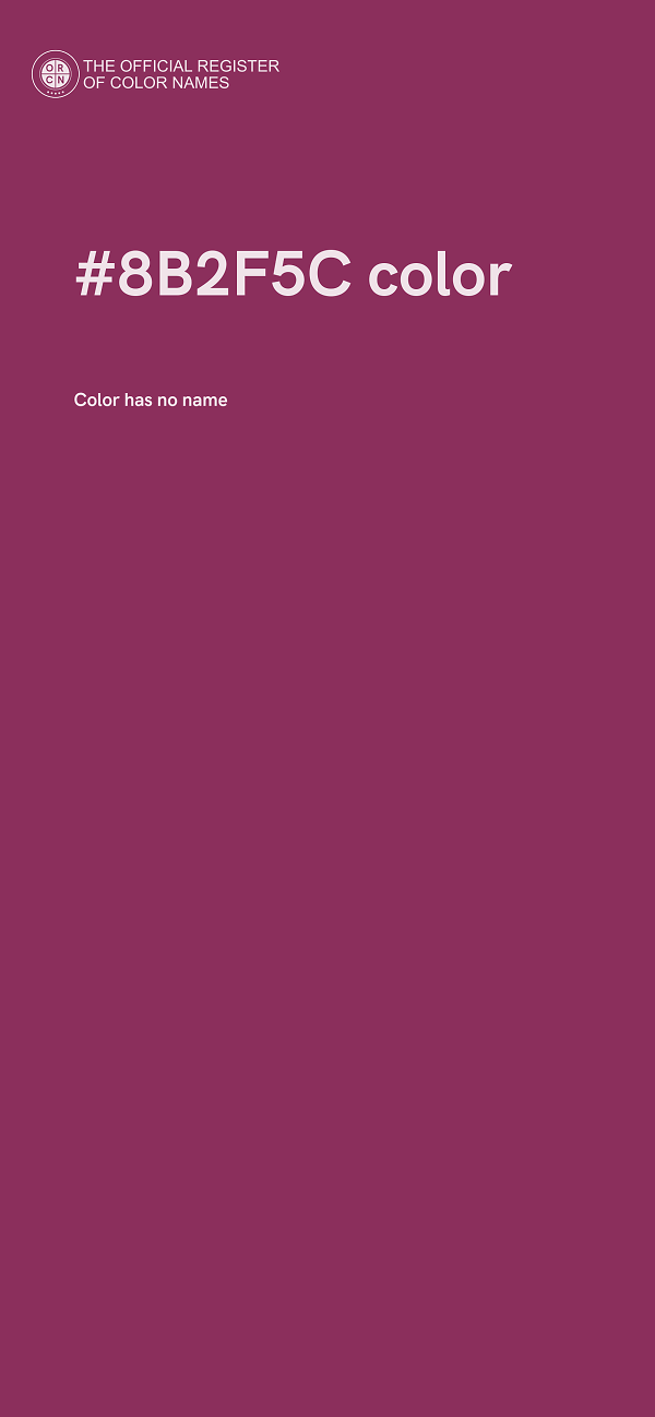 #8B2F5C color image