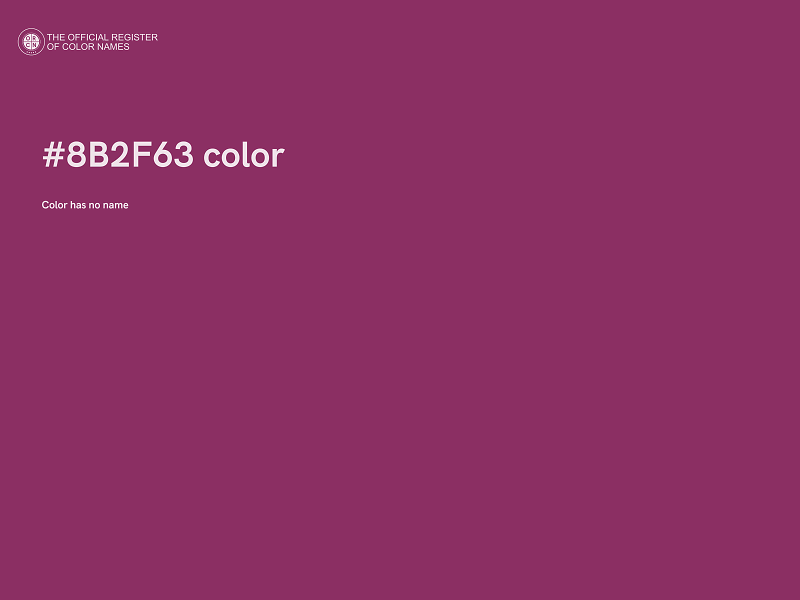 #8B2F63 color image