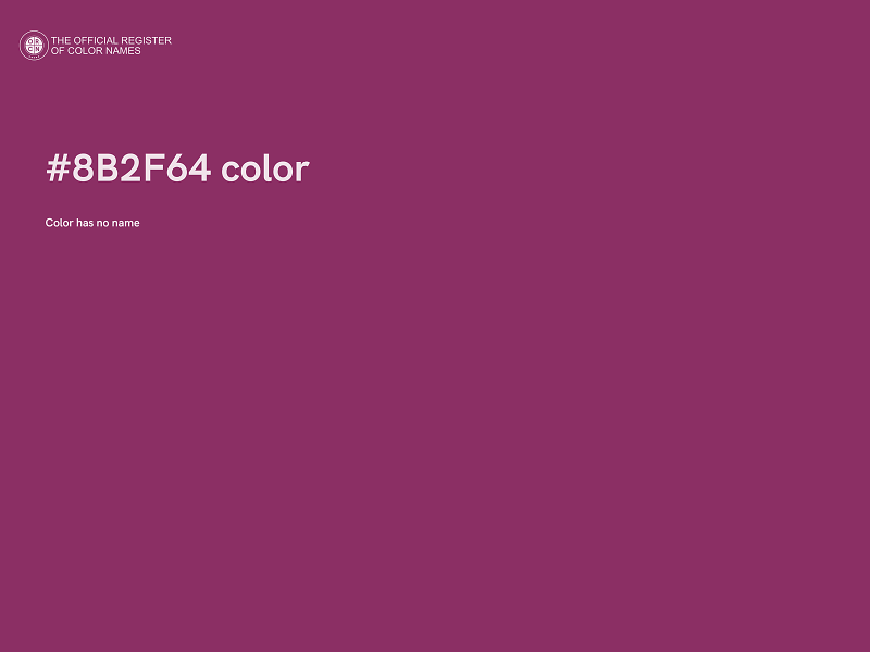 #8B2F64 color image