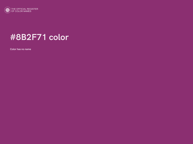 #8B2F71 color image