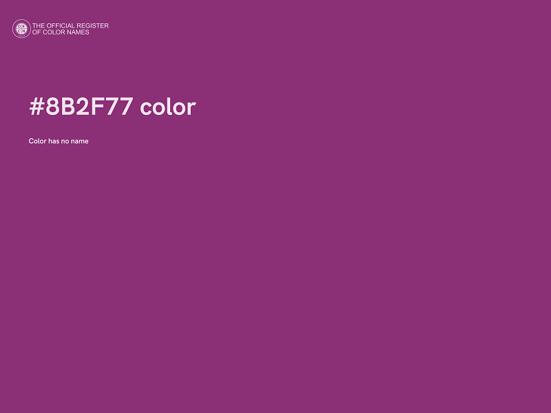 #8B2F77 color image