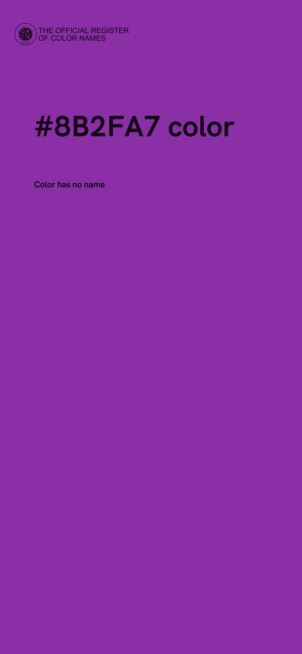 #8B2FA7 color image