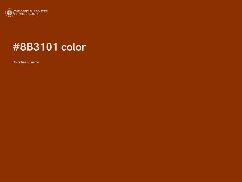 #8B3101 color image