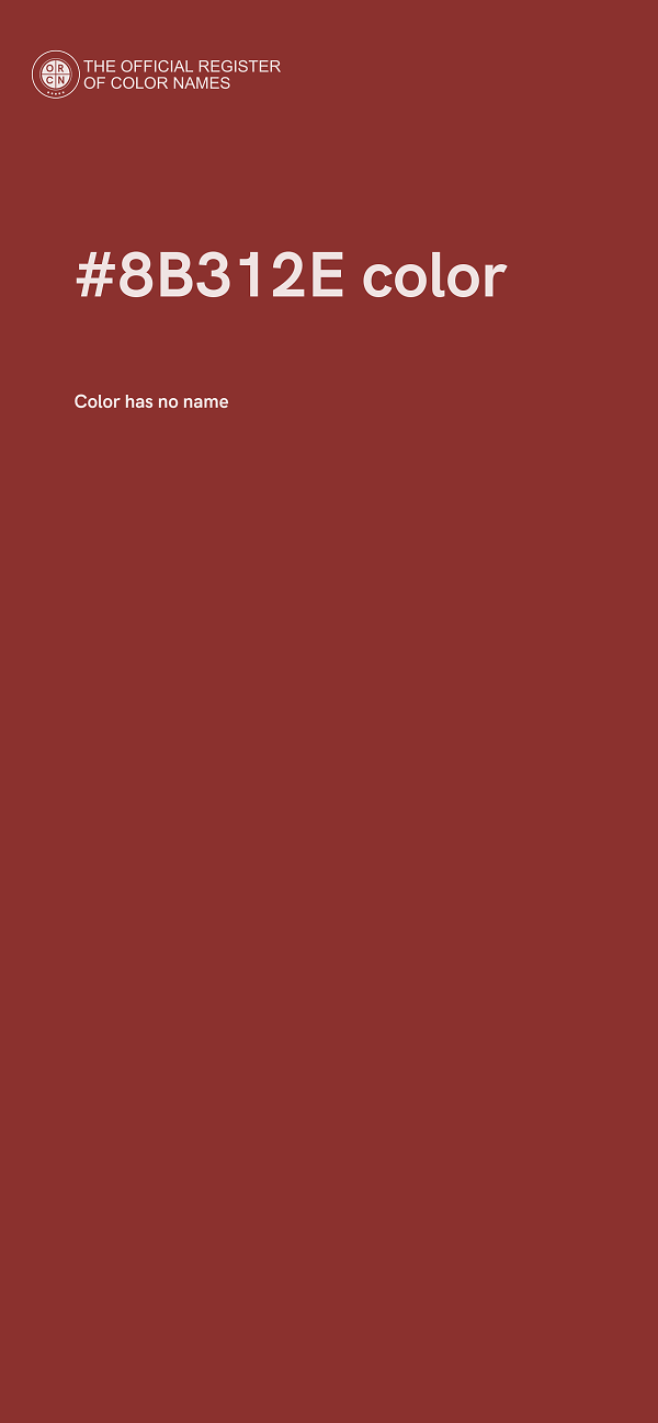 #8B312E color image
