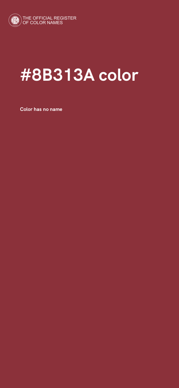 #8B313A color image