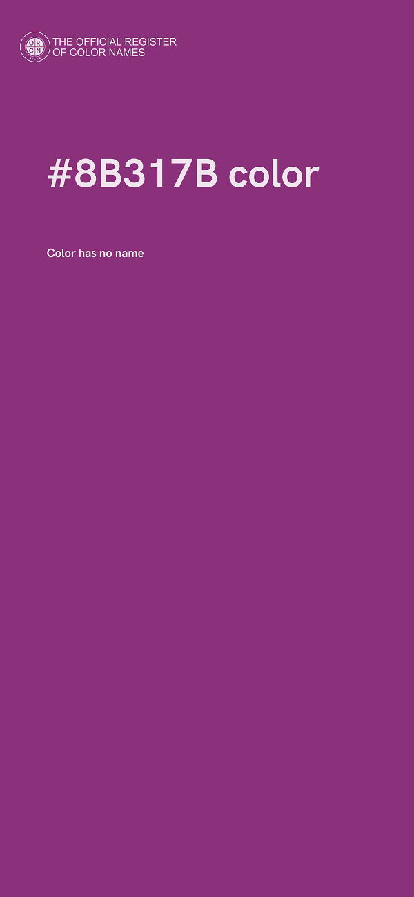 #8B317B color image
