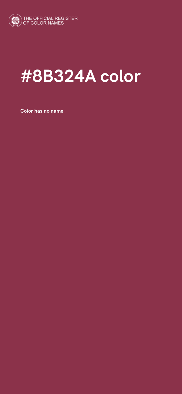 #8B324A color image